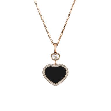 Halsschmuck, Roségold, Chopard Happy Hearts Anhänger
