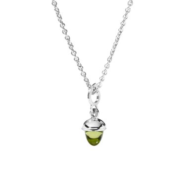 Halsschmuck, Weißgold, Tamara Comolli MiniMIKADO Anhänger mit Peridot