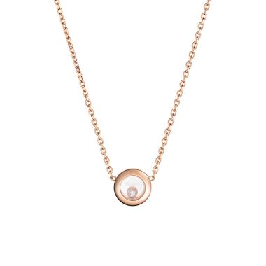 Halsschmuck, Roségold, Chopard Happy Diamonds Icons Halskette