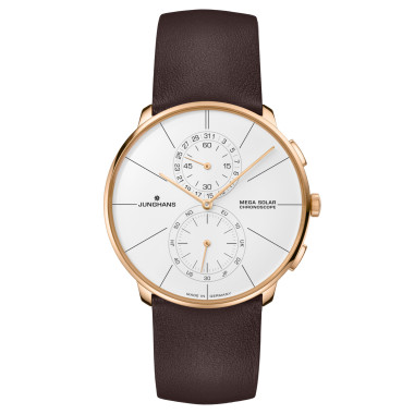 Damen- und Herrenuhr, Solar, Junghans Meister fein Chronoscope MEGA Solar