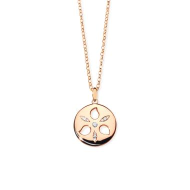 Halsschmuck, Roségold, Tamara Comolli SAND DOLLAR Anhänger medium 18 K Roségold