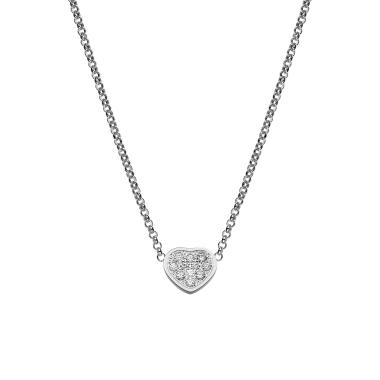 Halsschmuck, Weißgold, Chopard My Happy Hearts Halskette