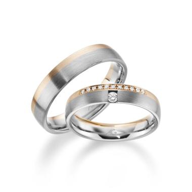 Ringe, Rotgold, August Gerstner Trauring Exclusiv-Kollektion