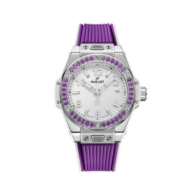         Damenuhr, Automatik, Hublot Big Bang Joyful Steel Purple