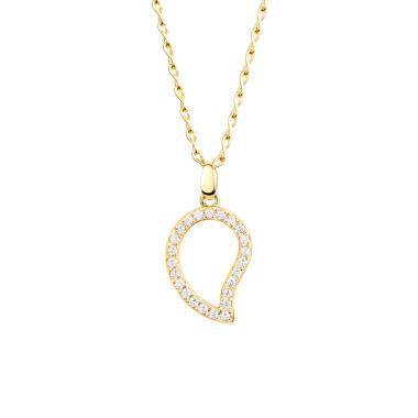 Halsschmuck, Gelbgold, Tamara Comolli SIGNATURE Anhänger large mit Diamant Pavé 