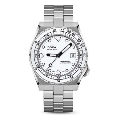 Herrenuhr, Automatik, Doxa SUB 600T WHITEPEARL