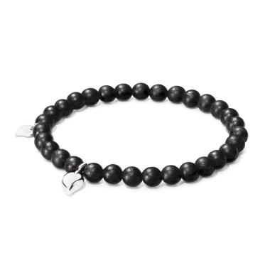 Armschmuck, Weißgold, Tamara Comolli INDIA Drop Armband small Ebenholz