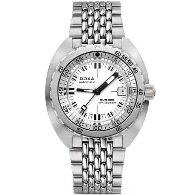Herrenuhr, Automatik, Doxa SUB 300 WHITEPEARL
