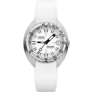         Damen- und Herrenuhr, Automatik, Doxa SUB 200T WHITEPEARL
