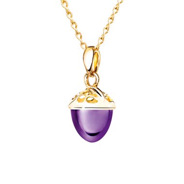 Halsschmuck, Gelbgold, Tamara Comolli MIKADO Anhänger Bouquet XL Fairy Amethyst
