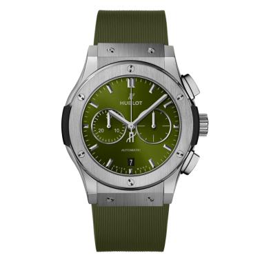 Unisex, Automatik, Hublot Classic Fusion Chronograph Titanium Green 