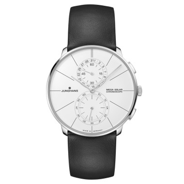 Damen- und Herrenuhr, Solar, Junghans Meister fein Chronoscope MEGA Solar