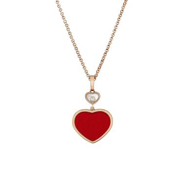 Halsschmuck, Roségold, Chopard Happy Hearts Kette mit Anhänger
