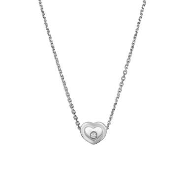 Halsschmuck, Weißgold, Chopard Happy Diamonds Icons Halskette
