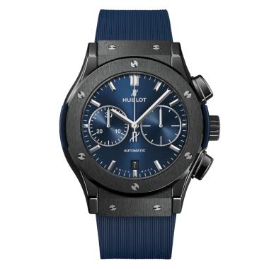 Herrenuhr, Automatik, Hublot Classic Fusion Ceramic Blue Chronograph 