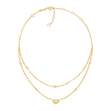 Gelbgold, Halsschmuck, Chopard Happy Diamonds Icons Halskette