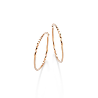 Ohrringe, Roségold, Atelier Mühlbacher Bold Contour Creolen