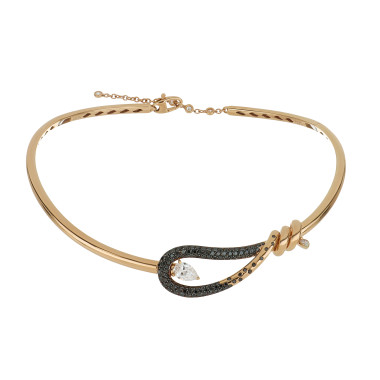 Halsschmuck, Roségold, Crivelli Halsreif Closer