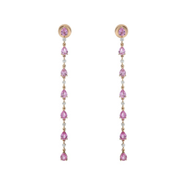         Roségold, Ohrringe, Crivelli Saphirohrhänger Anytime