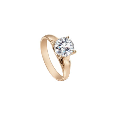         Rotgold, Ringe, Atelier Mühlbacher ONE Solitärring 4er-Krappe in Rotgold