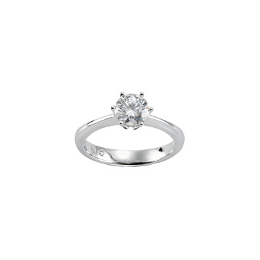         Weißgold, Ringe, Atelier Mühlbacher ONE Solitärring 6er-Krappe in Weißgold