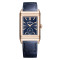 Leder, Rotgold, Blau