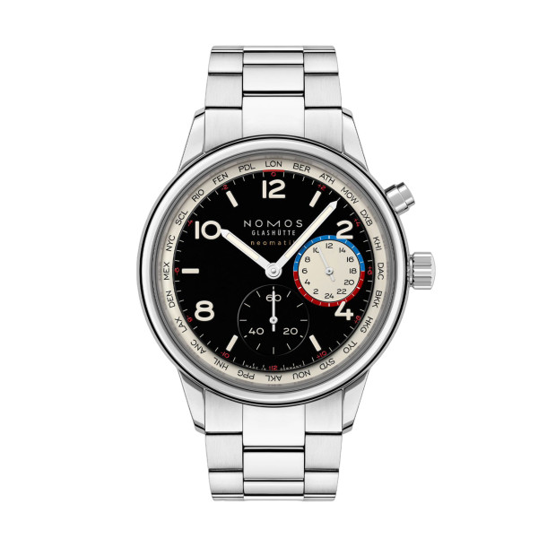         Damen- und Herrenuhr, Automatik, NOMOS Glashütte Club Sport Neomatik Weltzeit Dark