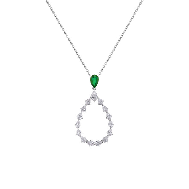         Weißgold, Halsschmuck, Chopard L'Heure Du Diamant Drop Anhänger mit Halskette