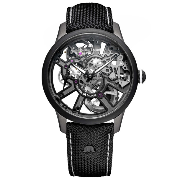         Herrenuhr, Handaufzug, Maurice Lacroix Masterpiece Skeleton Label Noir