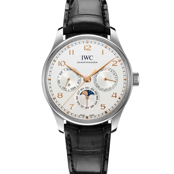         Damen- und Herrenuhr, Automatik, IWC Schaffhausen Portugieser Perpetual Calendar 42