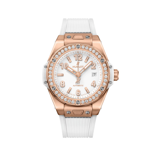         Damenuhr, Automatik, Hublot Big Bang One Click King Gold White Diamonds 