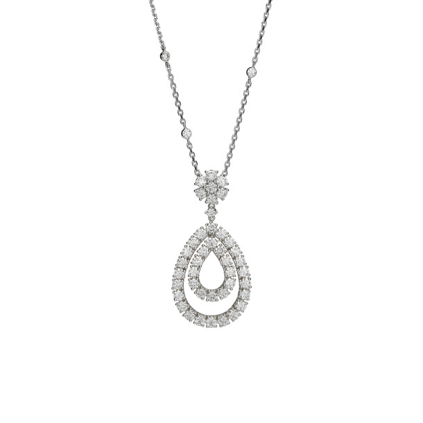         Weißgold, Halsschmuck, Chopard L'Heure du Diamant Anhänger mit Halskette