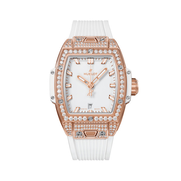         Damenuhr, Automatik, Hublot Spirit of Big Bang King Gold White Pavé 