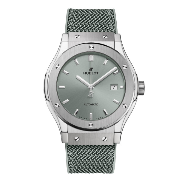         Damen- und Herrenuhr, Automatik, Hublot Classic Fusion Titanium Sage Green