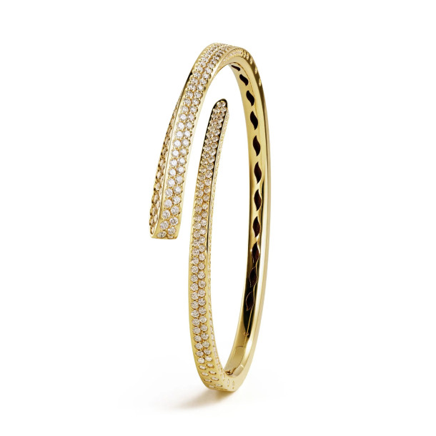         Gelbgold, Armschmuck, Crivelli Armreif LIKE SLIM FULL PAVÉ