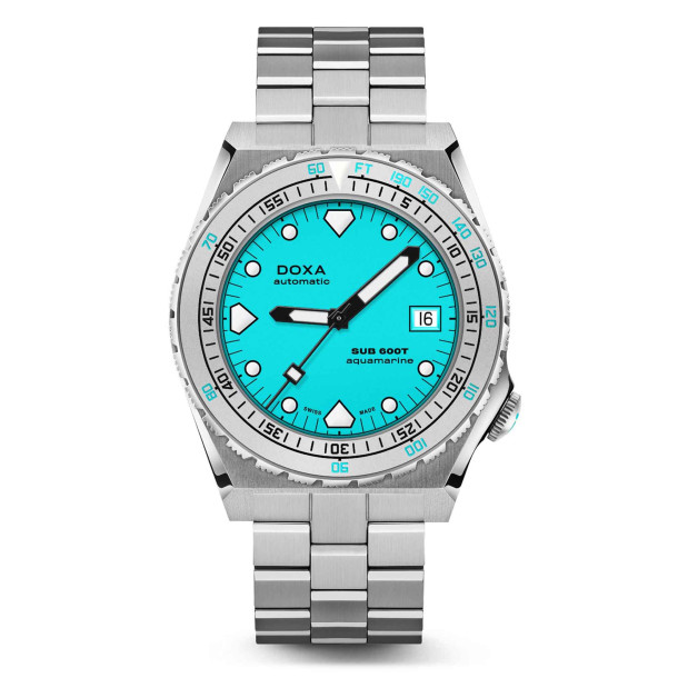         Damen- und Herrenuhr, Automatik, Doxa SUB 600T AQUAMARINE