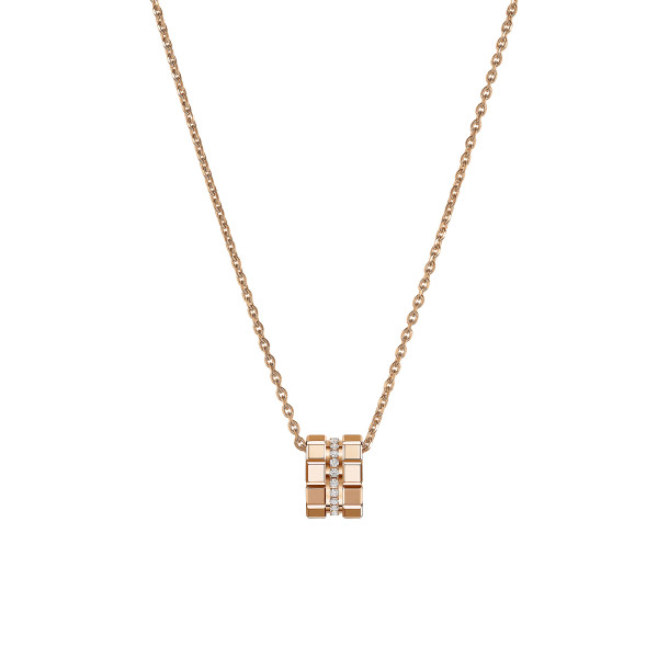         Roségold, Halsschmuck, Chopard Ice Cube Anhänger mit Halskette