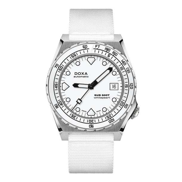         Herrenuhr, Automatik, Doxa SUB 600T WHITEPEARL