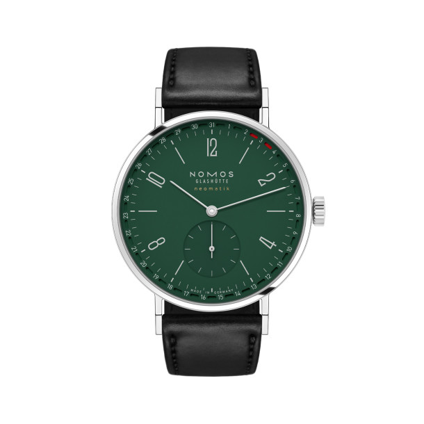         Damen- und Herrenuhr, Automatik, NOMOS Glashütte Tangente Neomatik 38 Update Waldgrün