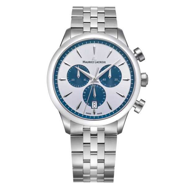         Damen- und Herrenuhr, Quarzwerk, Maurice Lacroix 1975 Quartz Chronograph 40mm