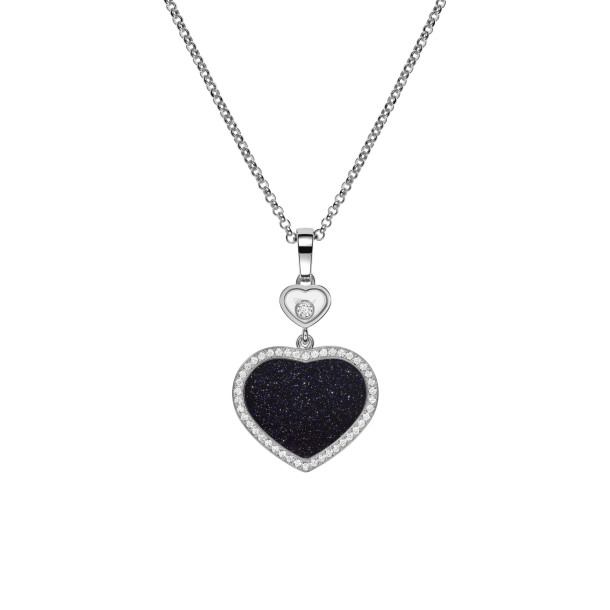         Weißgold, Halsschmuck, Chopard Happy Hearts Anhänger mit Halskette