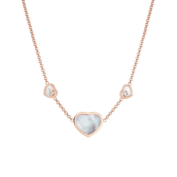         Roségold, Halsschmuck, Chopard Happy Hearts Halskette