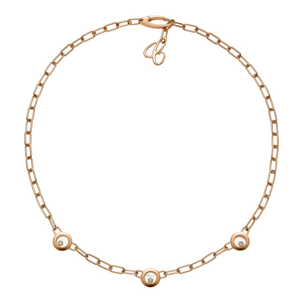        Roségold, Halsschmuck, Chopard Happy Diamonds Icons Halskette