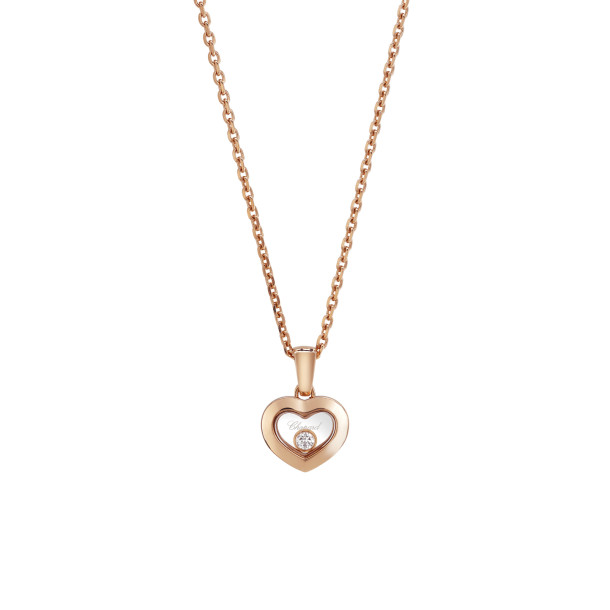         Roségold, Halsschmuck, Chopard Happy Diamonds Icons Anhänger mit Halskette