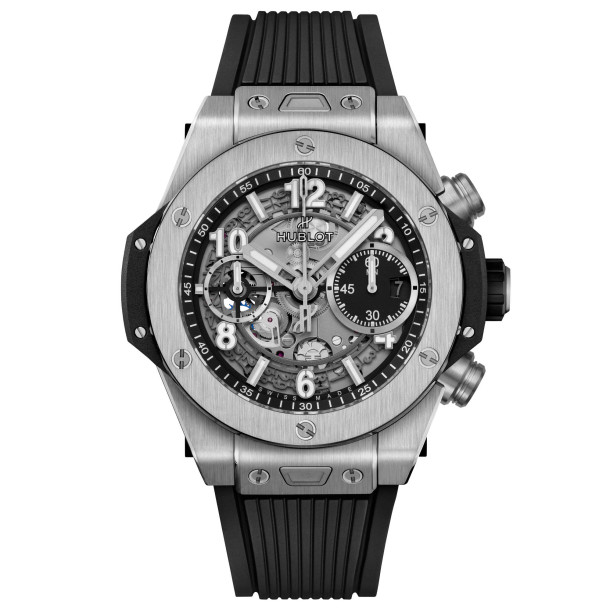         Damen- und Herrenuhr, Automatik, Hublot Big Bang Unico Titanium 