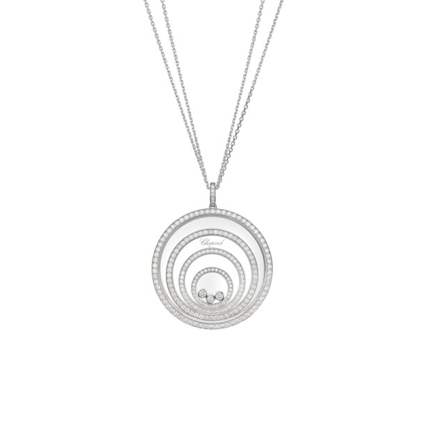         Weißgold, Halsschmuck, Chopard Happy Spirit Anhänger mit Halskette