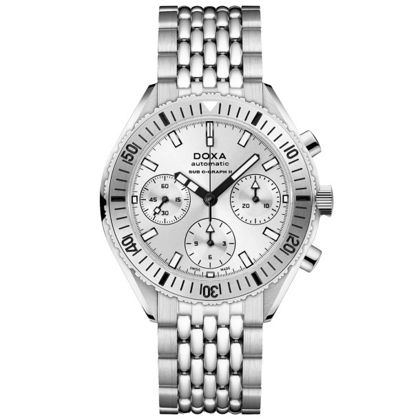         Damen- und Herrenuhr, Automatik, Doxa SUB 200 C-GRAPH II WHITEPEARL