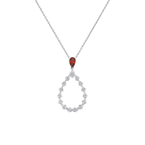         Weißgold, Halsschmuck, Chopard L'Heure Du Diamant Drop Anhänger mit Halskette
