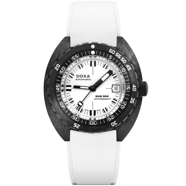         Herrenuhr, Automatik, Doxa SUB 300 CARBON WHITEPEARL
