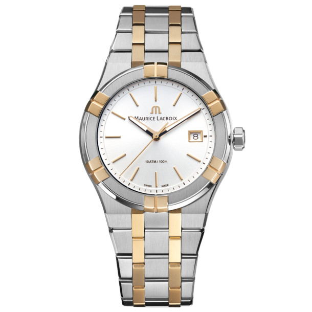         Damen- und Herrenuhr, Quarzwerk, Maurice Lacroix Aikon Quartz Date 40mm